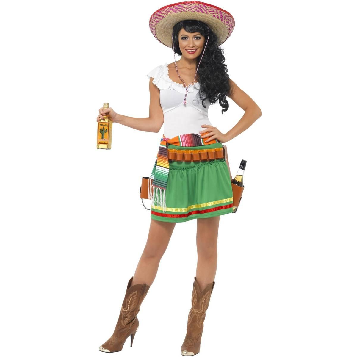 Multicoloured - Front - Smiffys Womens-Ladies Tequila Girl Costume Set