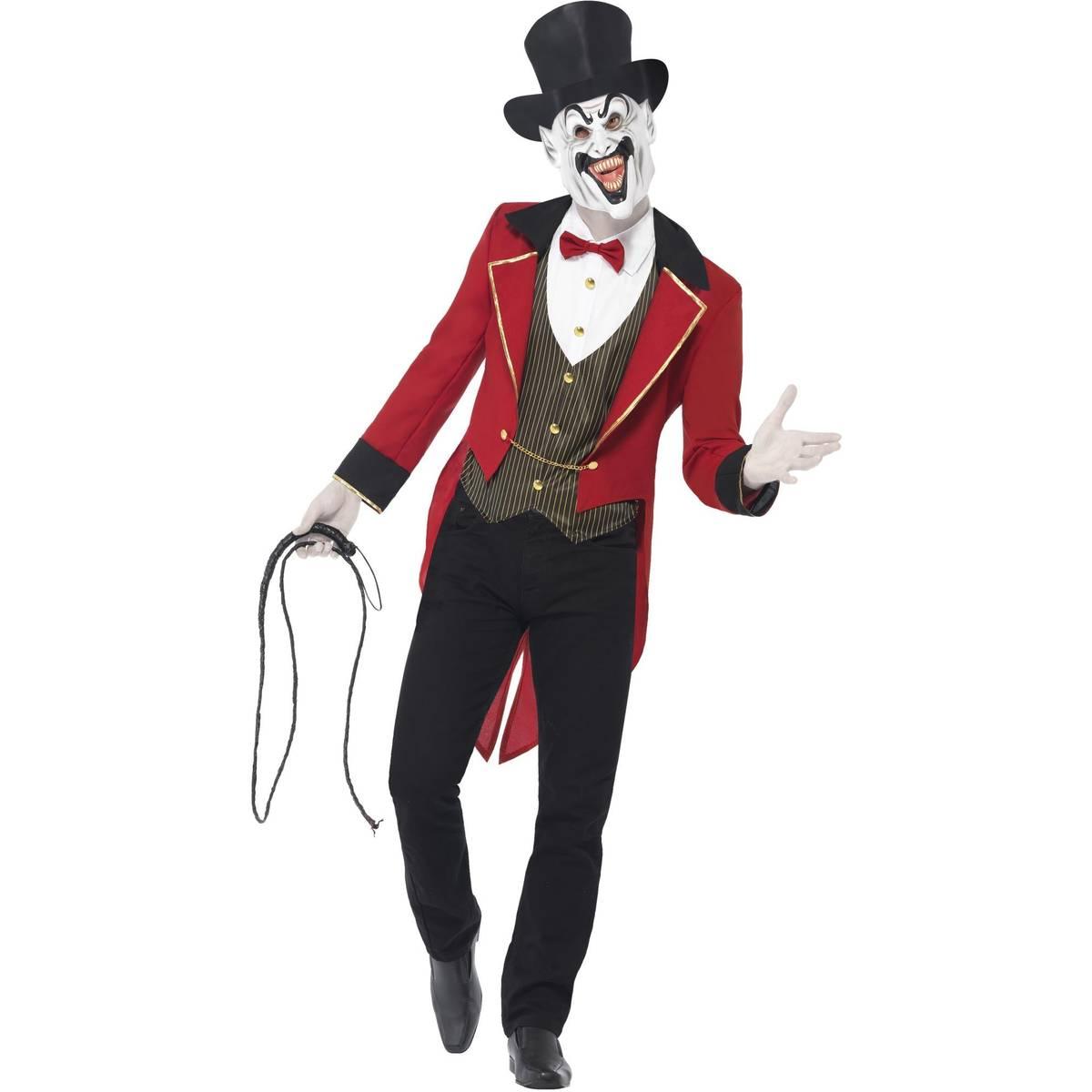 Red-Black-White - Front - Smiffys Mens Sinister Ringmaster Costume Set