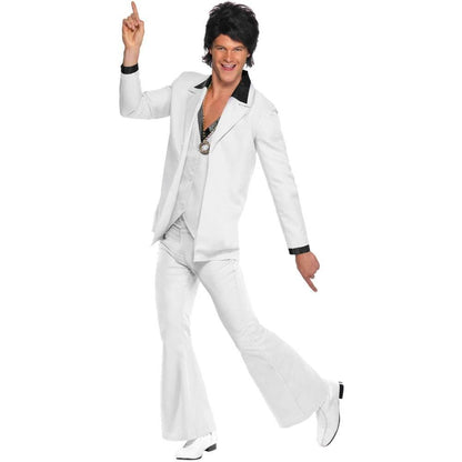 White - Side - Smiffys Mens 70s Costume Suit