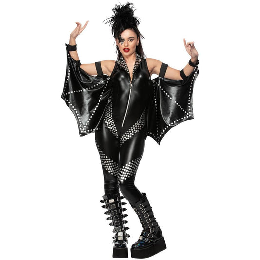 Black - Front - Fever Womens-Ladies Rockstar Costume
