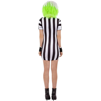 Black-White - Back - Beetlejuice Halloween Costume Dress