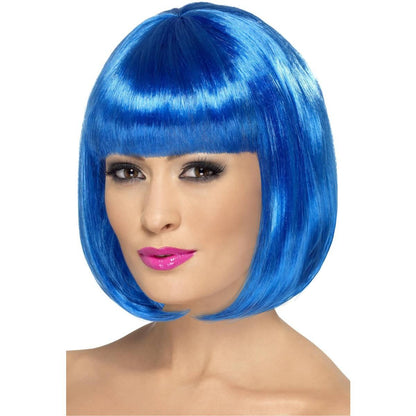 Blue - Front - Smiffys Womens-Ladies Partyrama Wig