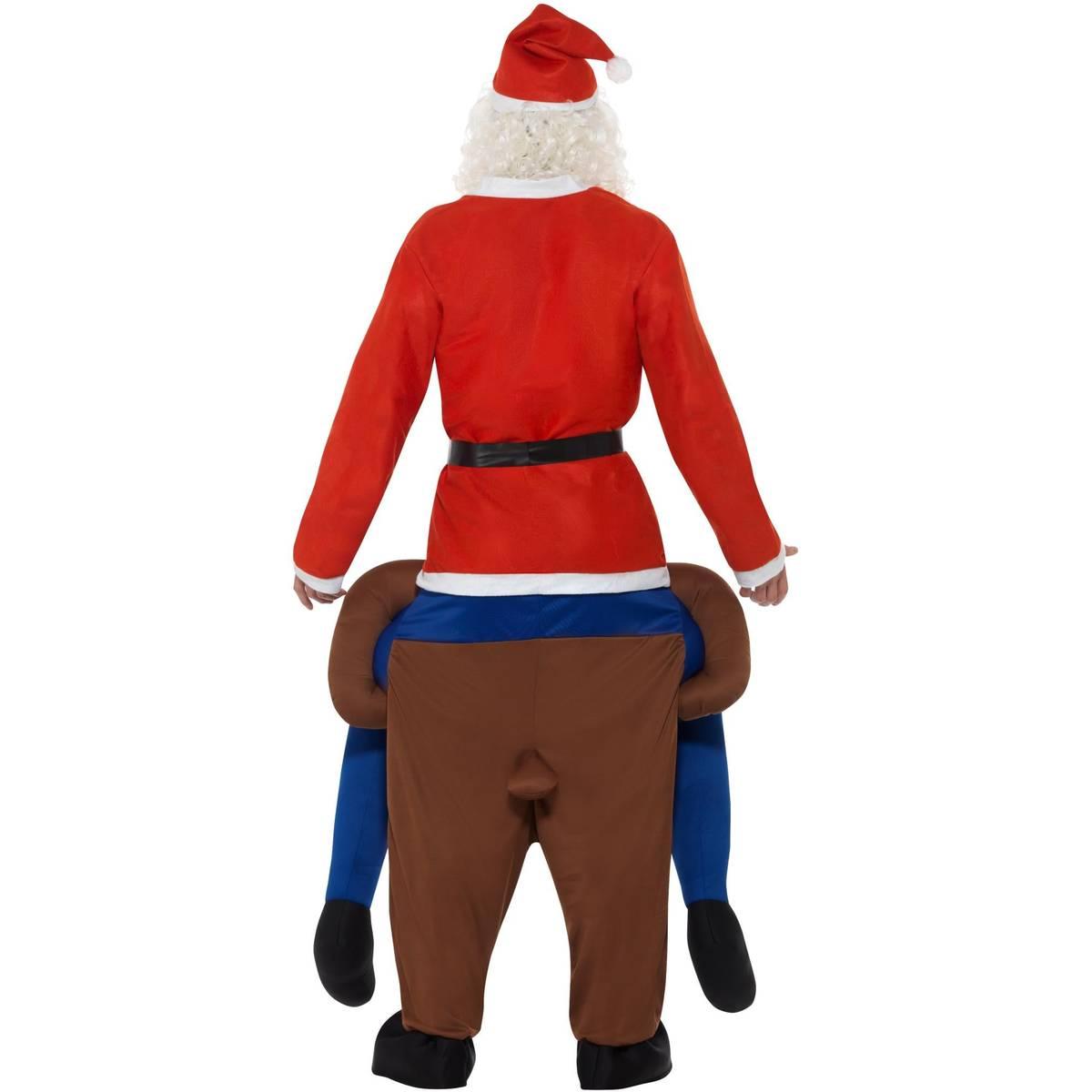 Brown - Back - Smiffys Rudolph Christmas Piggy Back Costume