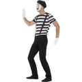 Black-White - Side - Smiffys Mens Mime Artist Costume Set