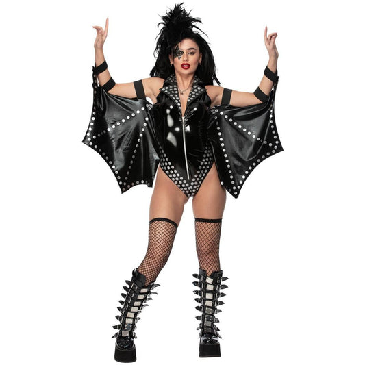 Black-White - Front - Fever Womens-Ladies Rockstar Costume