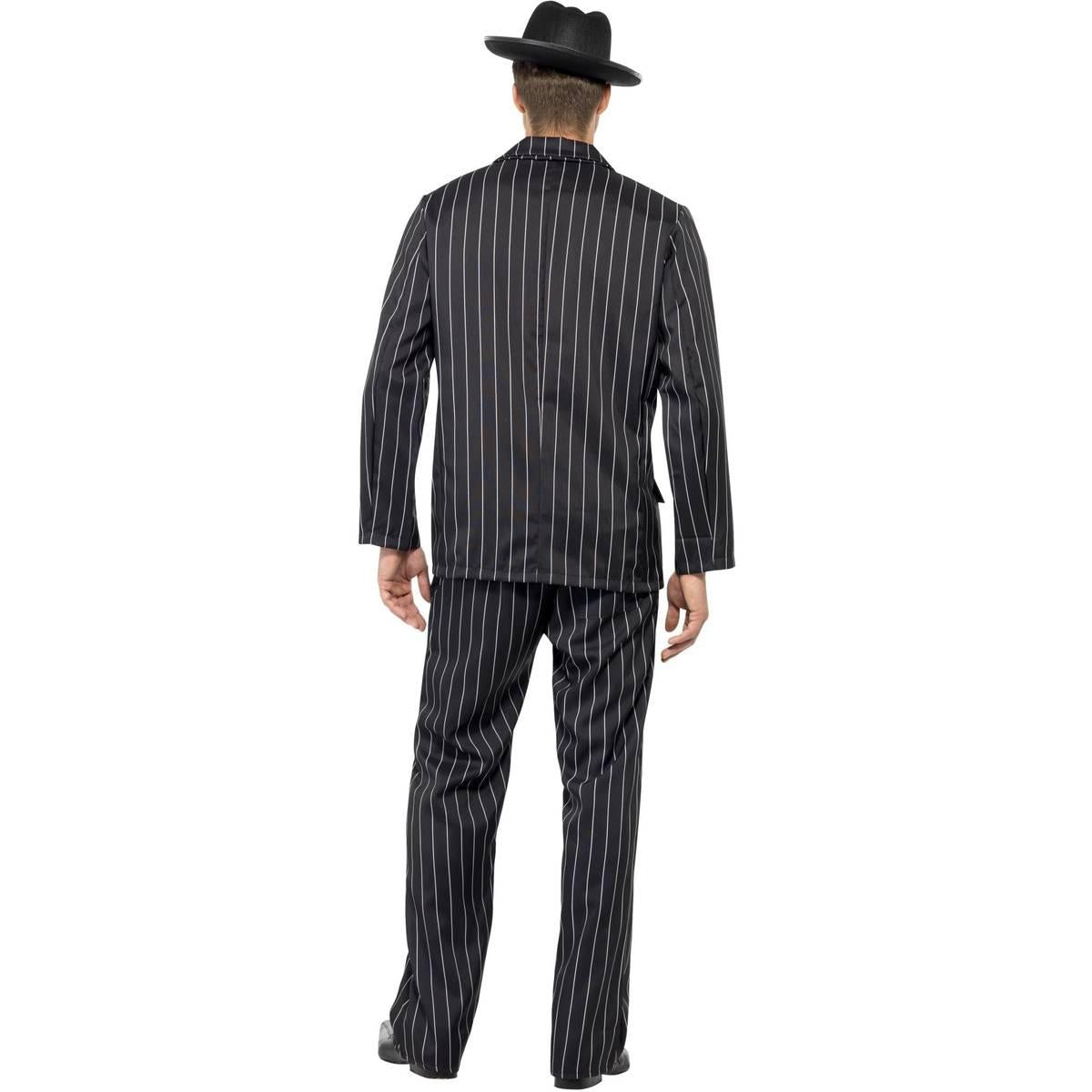Black - Back - Smiffys Mens Zoot Suit Costume