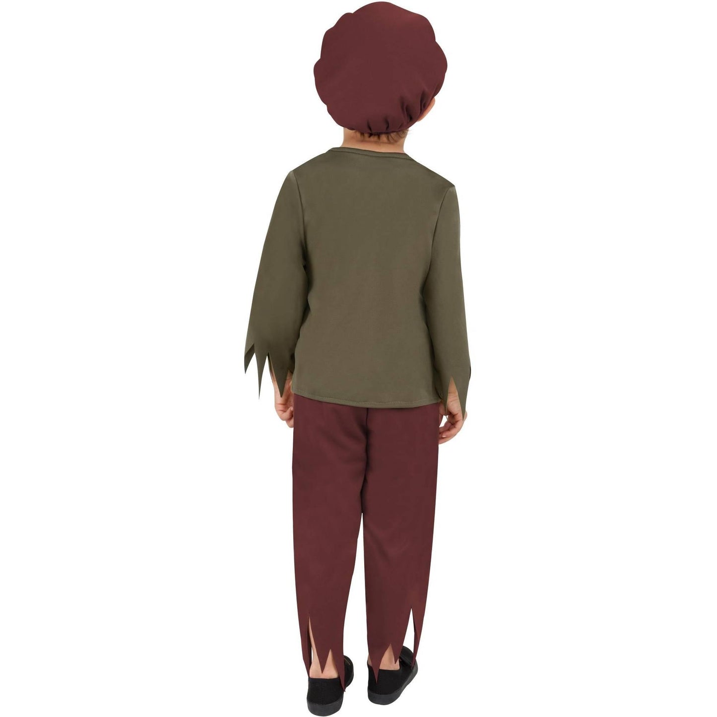 Green-Burgundy - Back - Smiffys Boys Poor Victorian Costume Set
