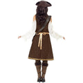 Brown-White-Red - Back - Smiffys Womens-Ladies High Seas Pirate Wench Costume Set