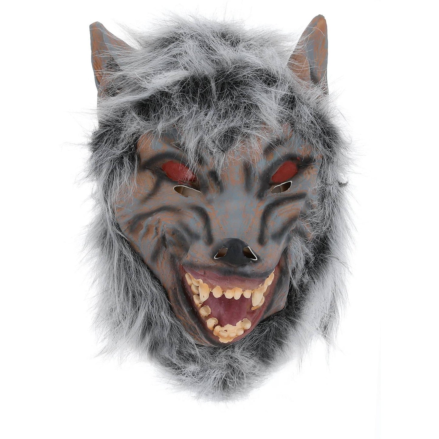 Grey - Front - Smiffys Unisex Adult Prowler Wolf Halloween Mask