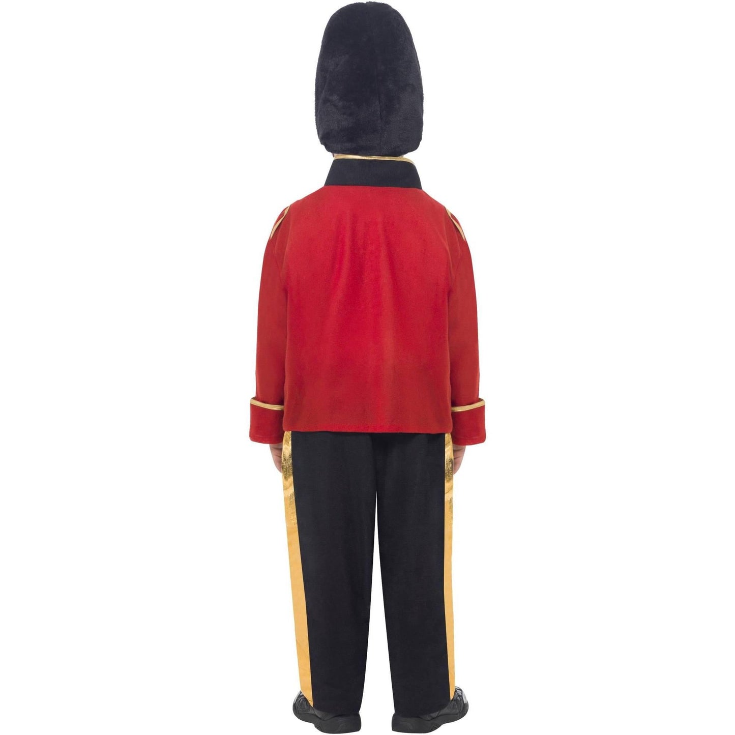 Red-Black-Gold - Back - Smiffys Childrens-Kids Busby Guard Costume Set