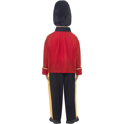 Red-Black-Gold - Back - Smiffys Childrens-Kids Busby Guard Costume Set