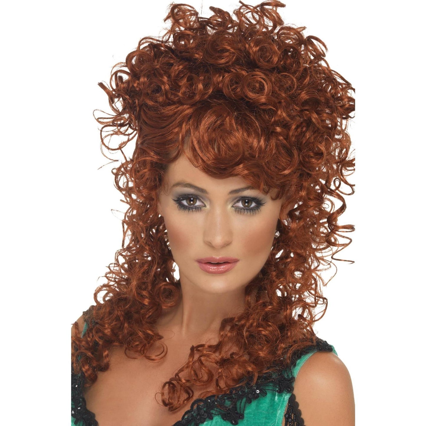 Auburn - Front - Smiffys Womens-Ladies Saloon Girl Wig