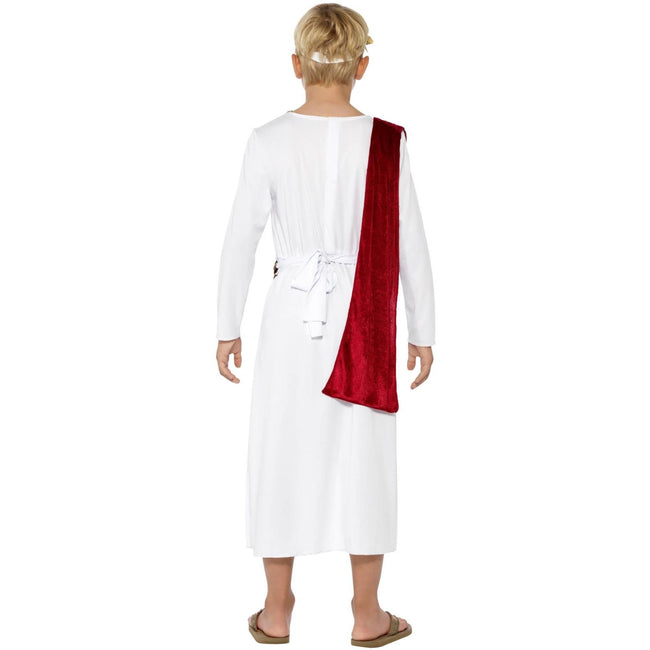 White - Back - Smiffys Boys Roman Costume