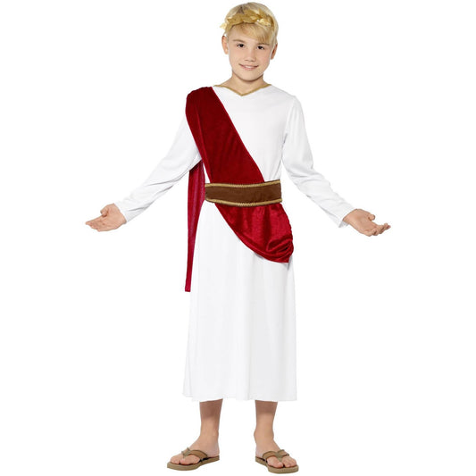 White - Front - Smiffys Boys Roman Costume