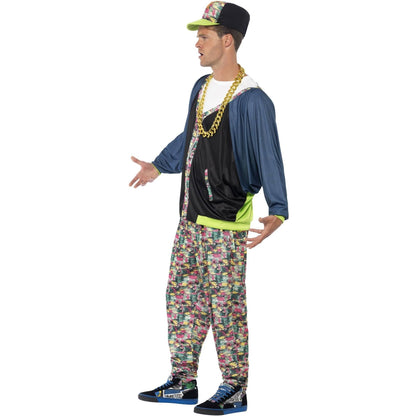 Multicoloured - Side - Smiffys 80s Hip Hop Patterned Costume
