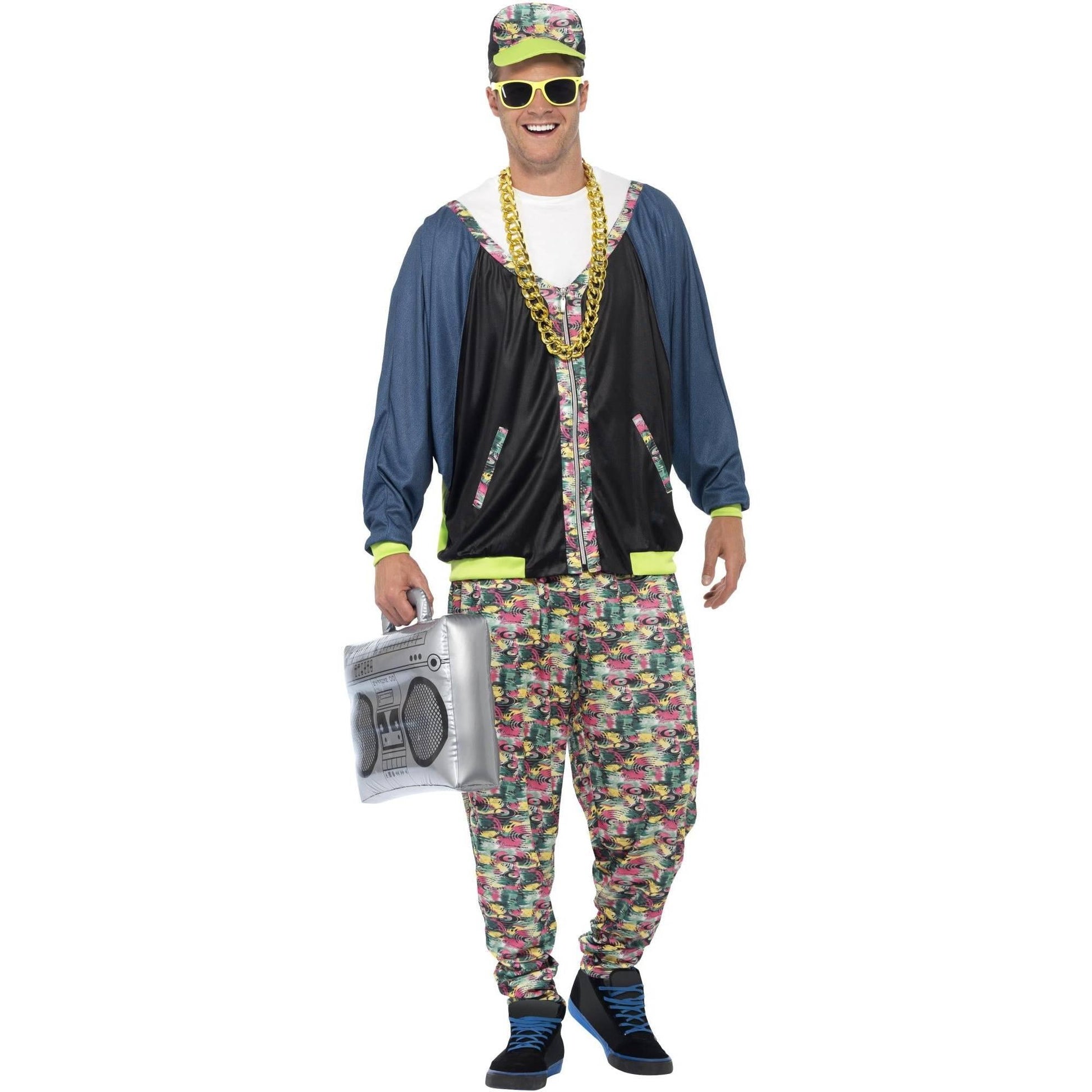 Multicoloured - Lifestyle - Smiffys 80s Hip Hop Patterned Costume