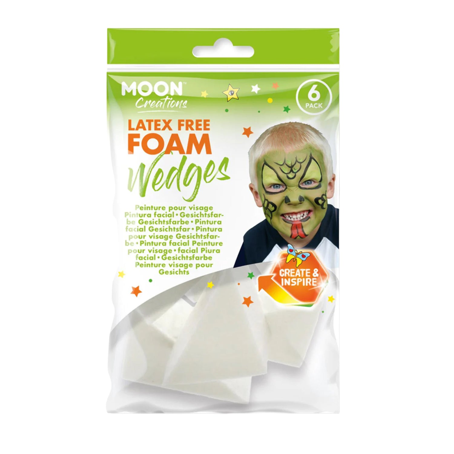 White - Front - Moon Creations Make-Up Sponge (Pack of 6)