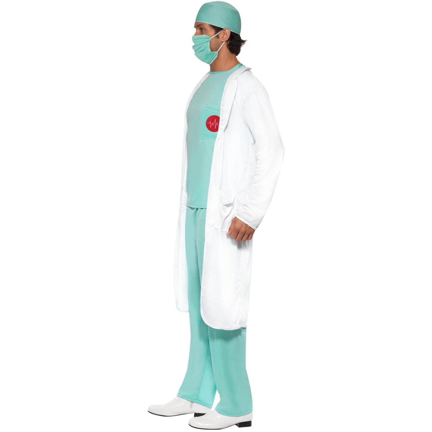 Green-White - Side - Smiffys Mens Doctor Costume Set