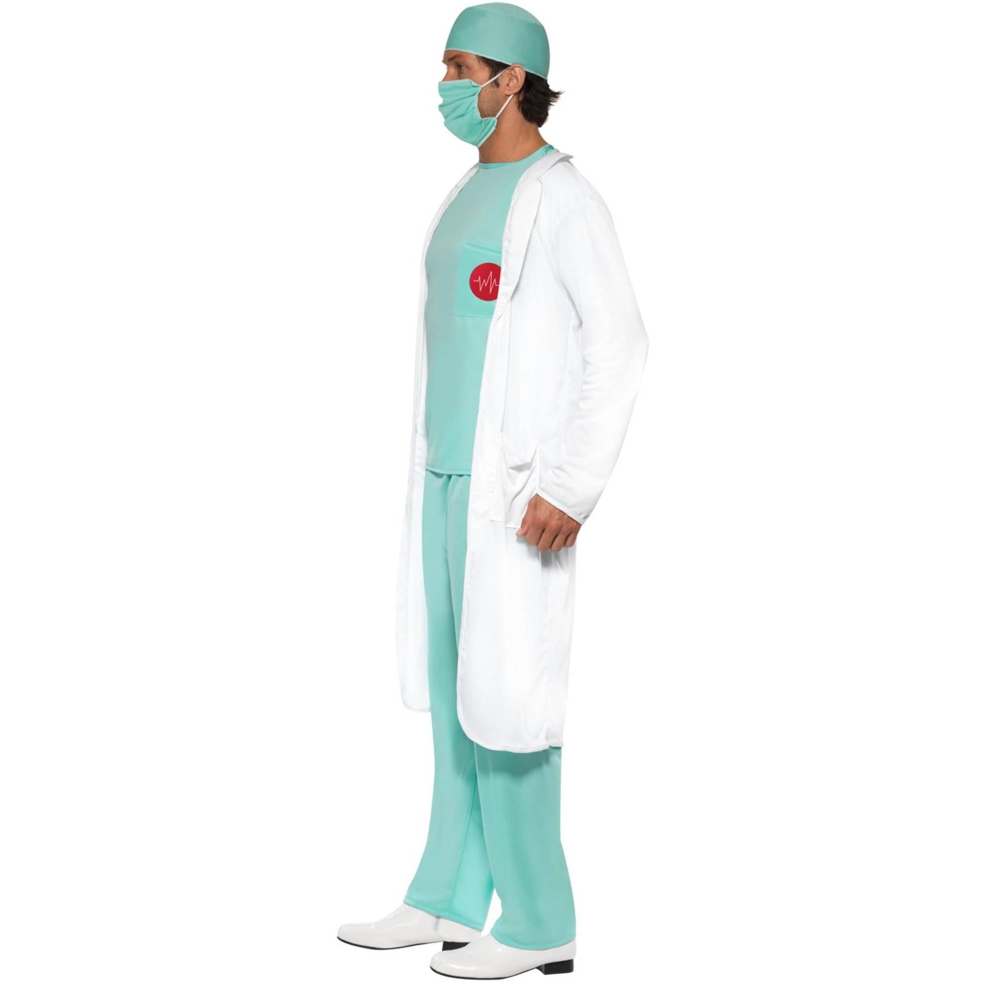 Green-White - Side - Smiffys Mens Doctor Costume Set
