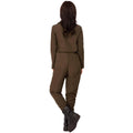 Khaki Brown - Back - Top Gun Womens-Ladies Costume Jumpsuit
