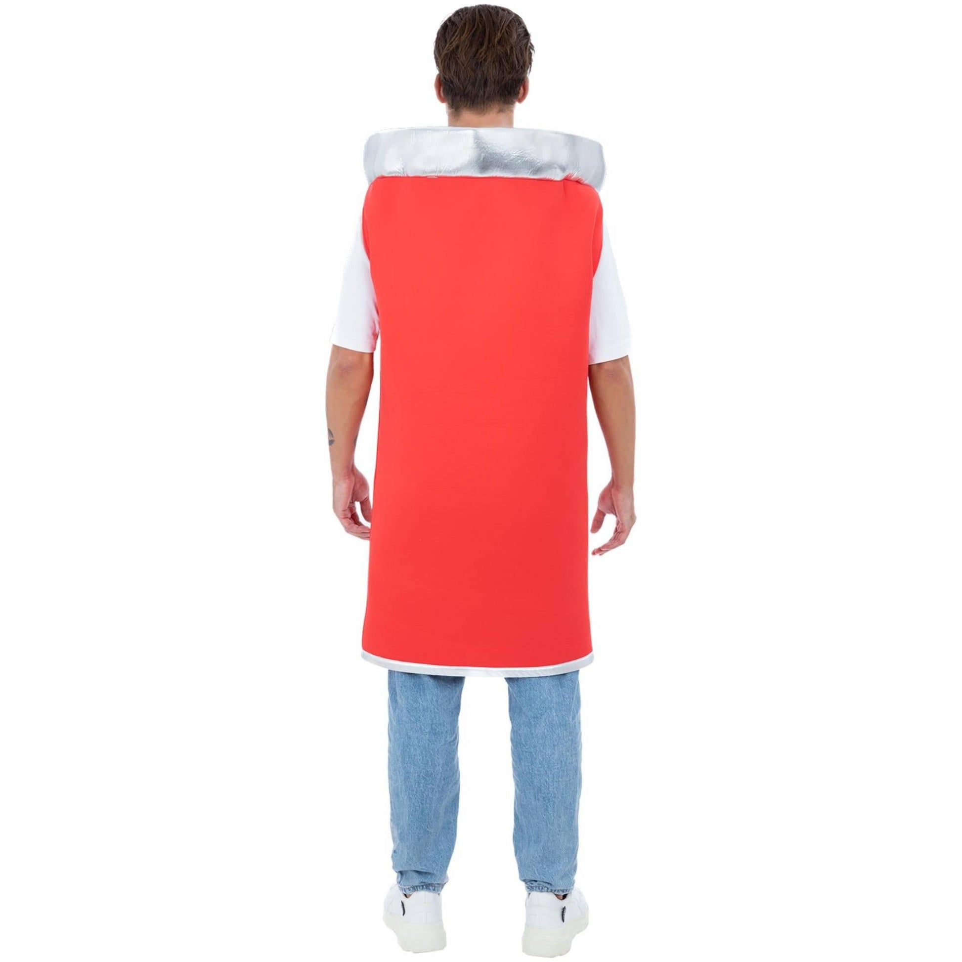 Red-Silver-White - Back - Pringles Unisex Adult Original Costume