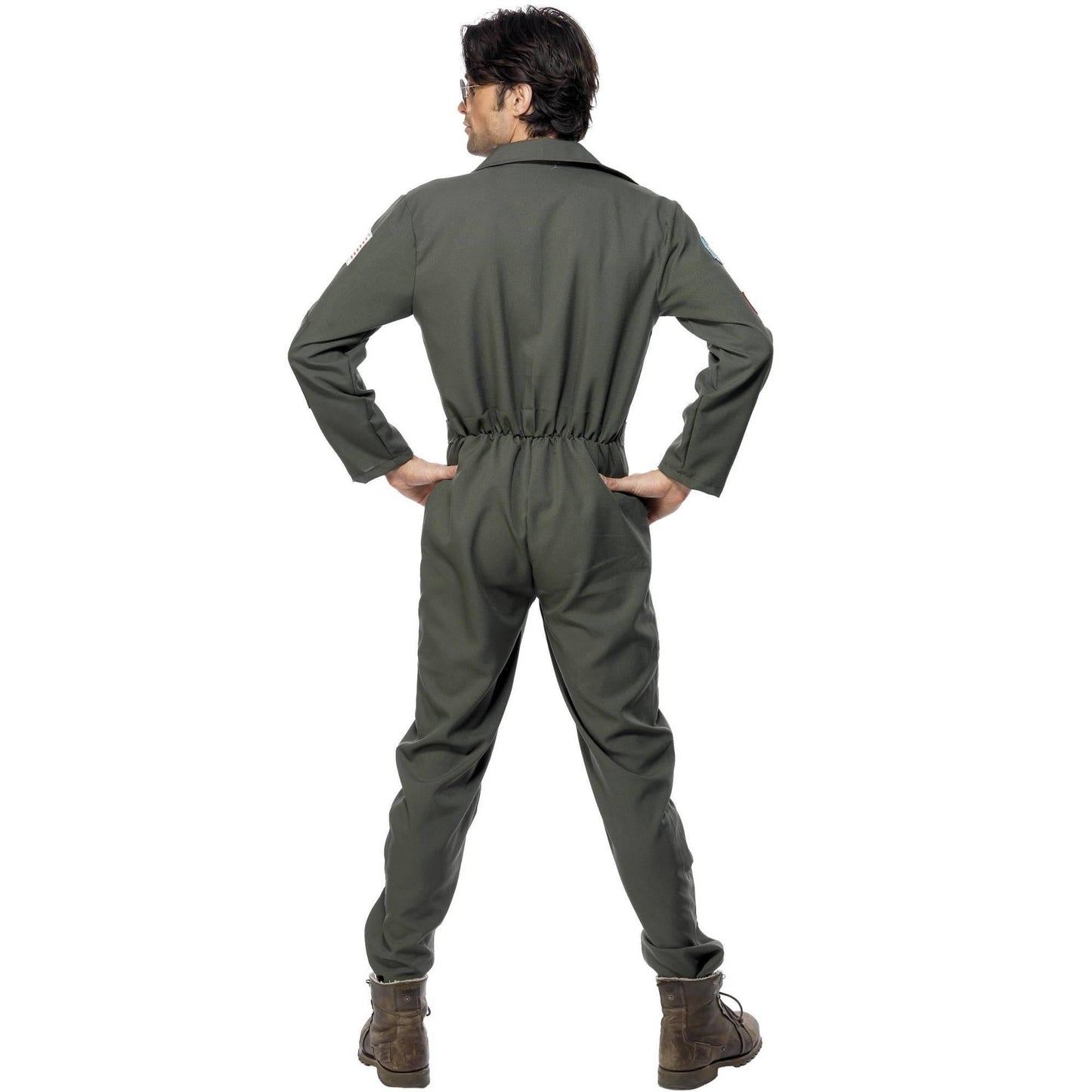 Green - Back - Top Gun Mens Costume Set