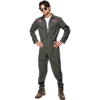 Green - Front - Top Gun Mens Costume Set