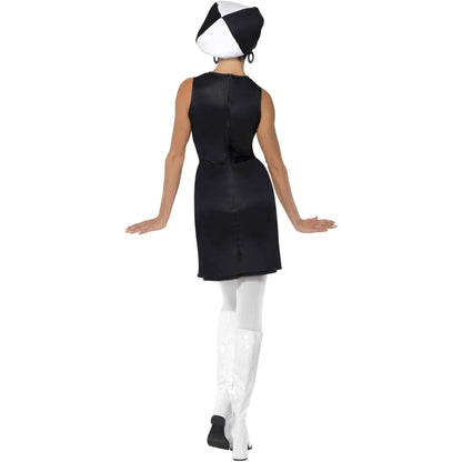 Black-White - Back - Smiffys Womens-Ladies 60s Party Costume Set