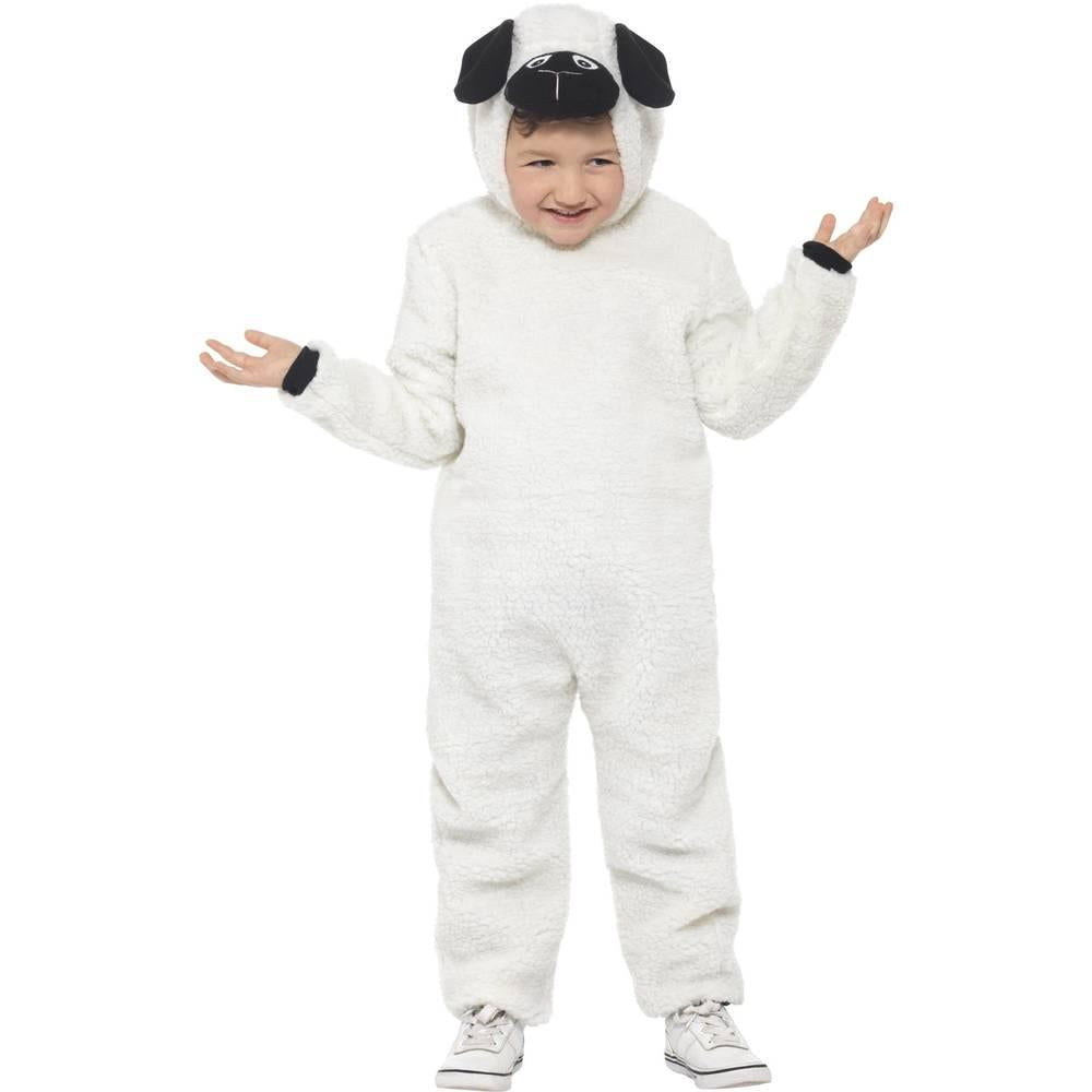 White-Black - Front - Smiffys Childrens-Kids Sheep Costume