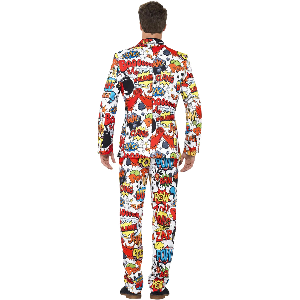 Red-White - Back - Smiffys Mens Comic Strip Costume Suit