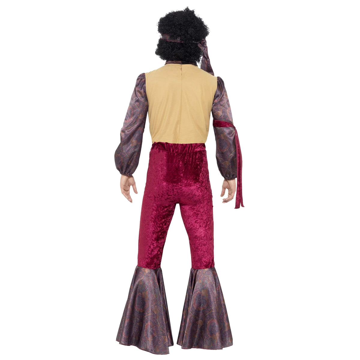 Purple-Pink - Back - Smiffys Mens 70s Psychedelic Rocker Costume Set