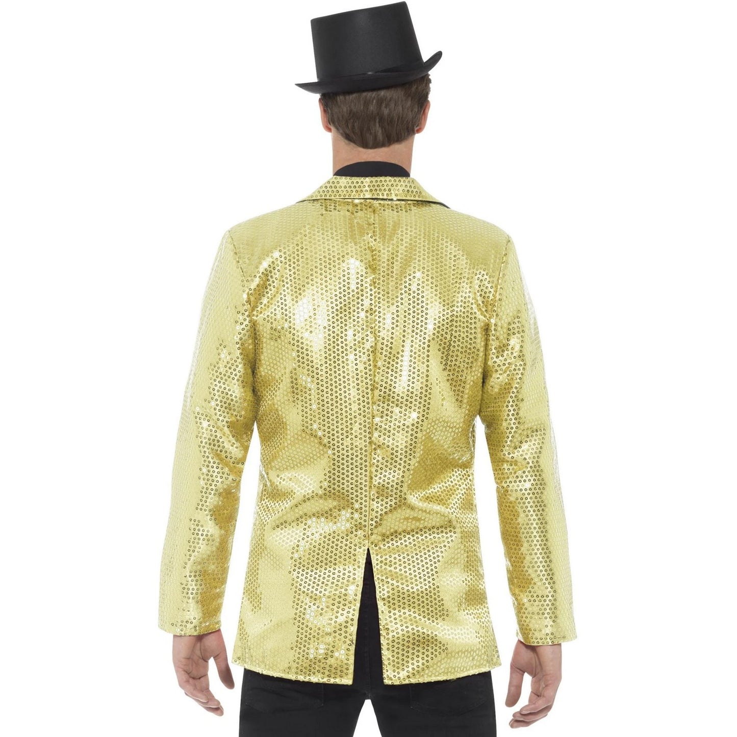 Gold - Back - Smiffys Mens Sequin Costume Jacket