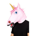 Pink - Back - Smiffys Unisex Adult Unicorn Latex Mask