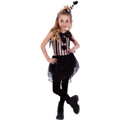 Black-Beige - Lifestyle - Smiffys Girls Vintage Clown Costume Set