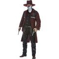 Burgundy - Lifestyle - Smiffys Mens Deluxe Dark Spirit Western Cowboy Costume Set