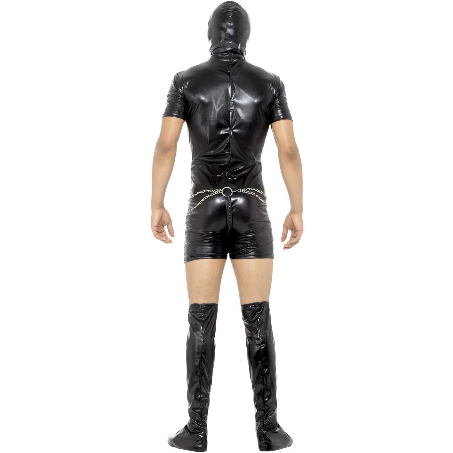 Black - Back - Smiffys Mens Bondage Gimp Costume Set