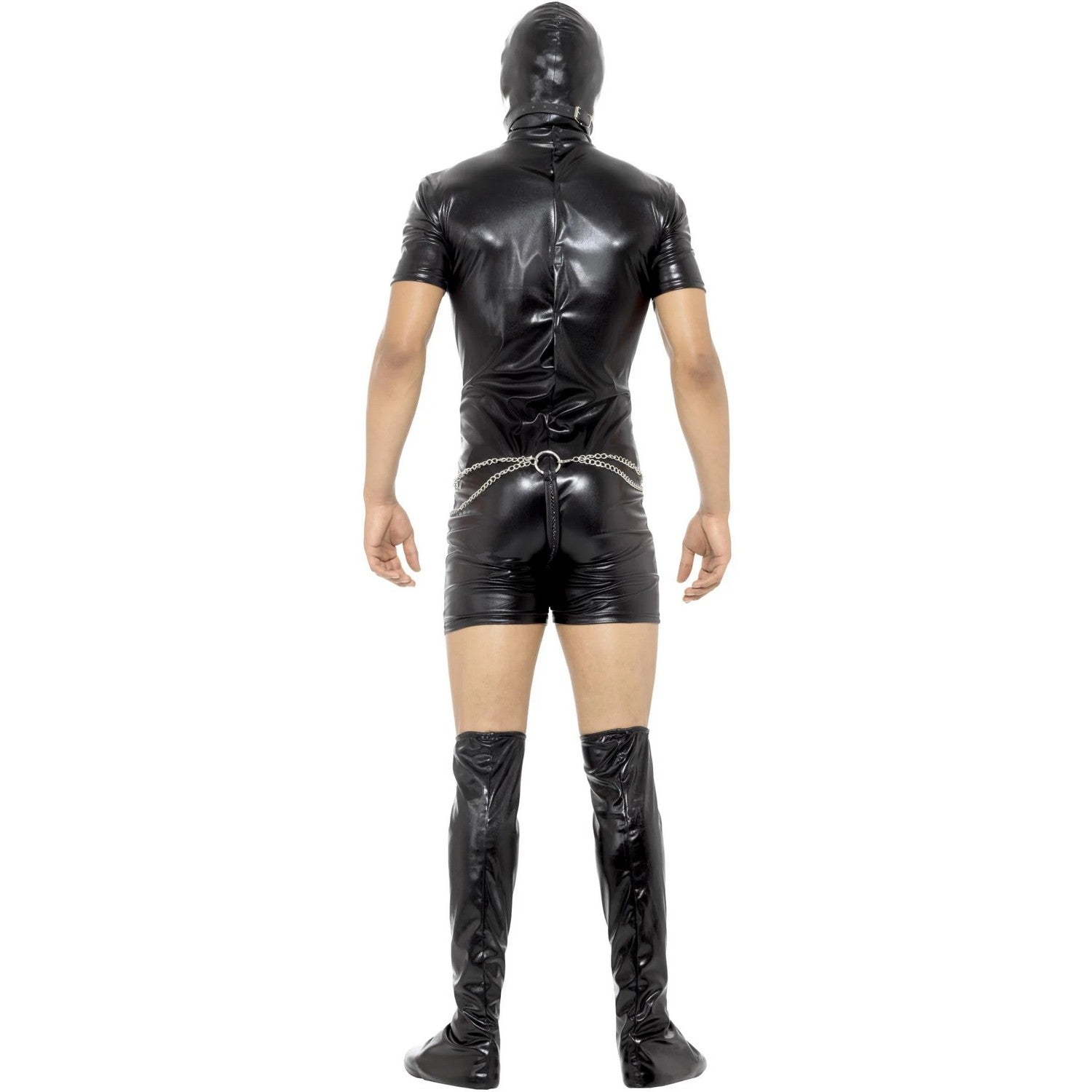 Black - Back - Smiffys Mens Bondage Gimp Costume Set
