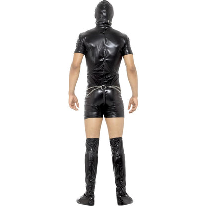Black - Back - Smiffys Mens Bondage Gimp Costume Set