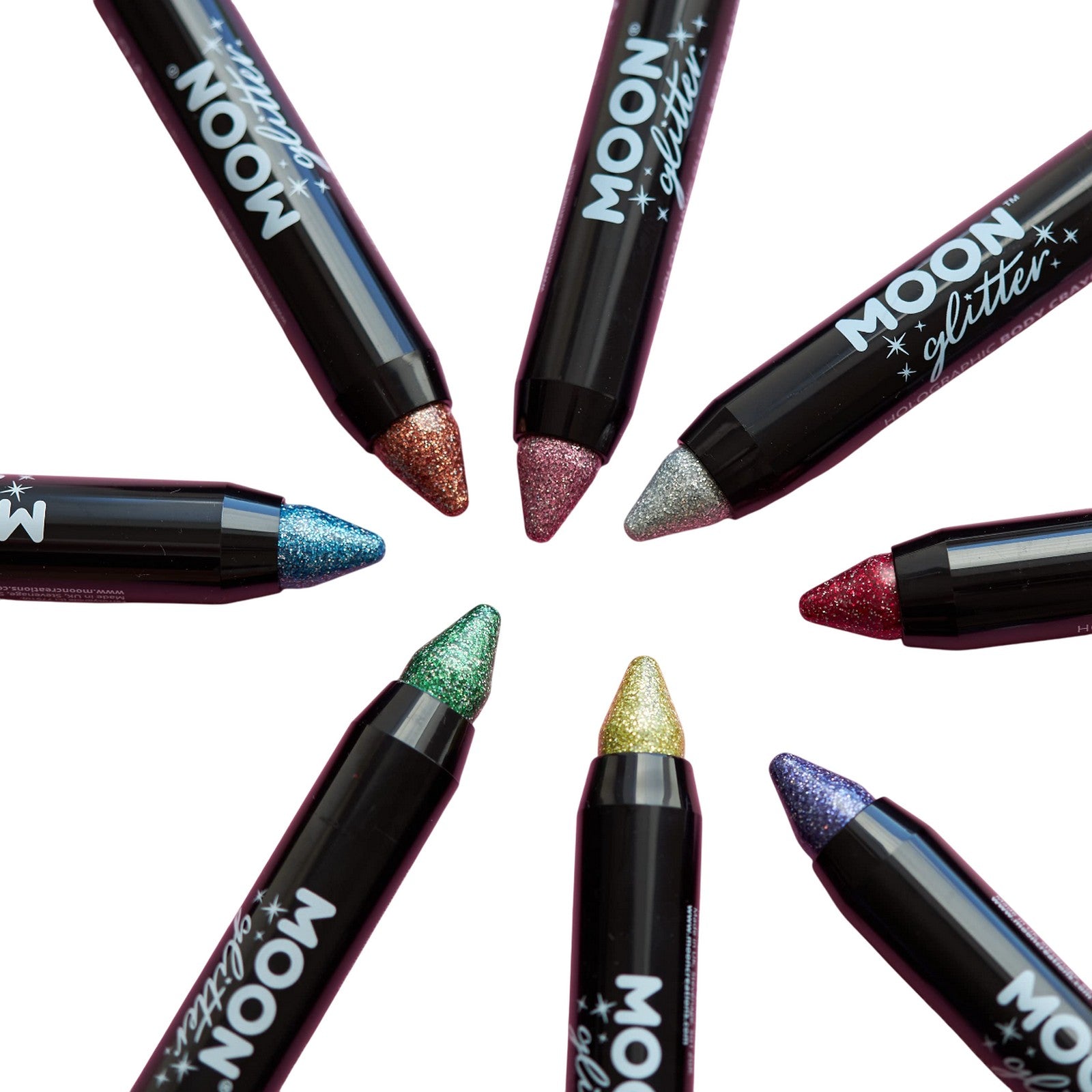 Multicoloured - Back - Moon Glitter Holographic Body Crayons