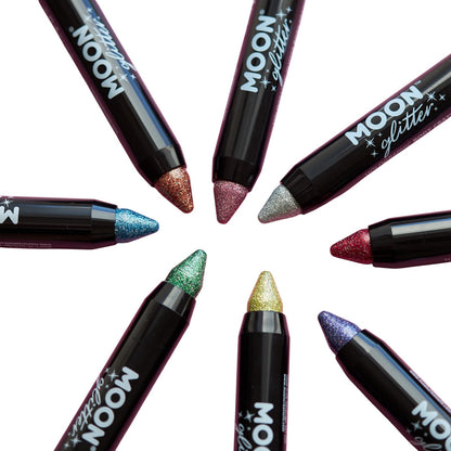 Multicoloured - Back - Moon Glitter Holographic Body Crayons