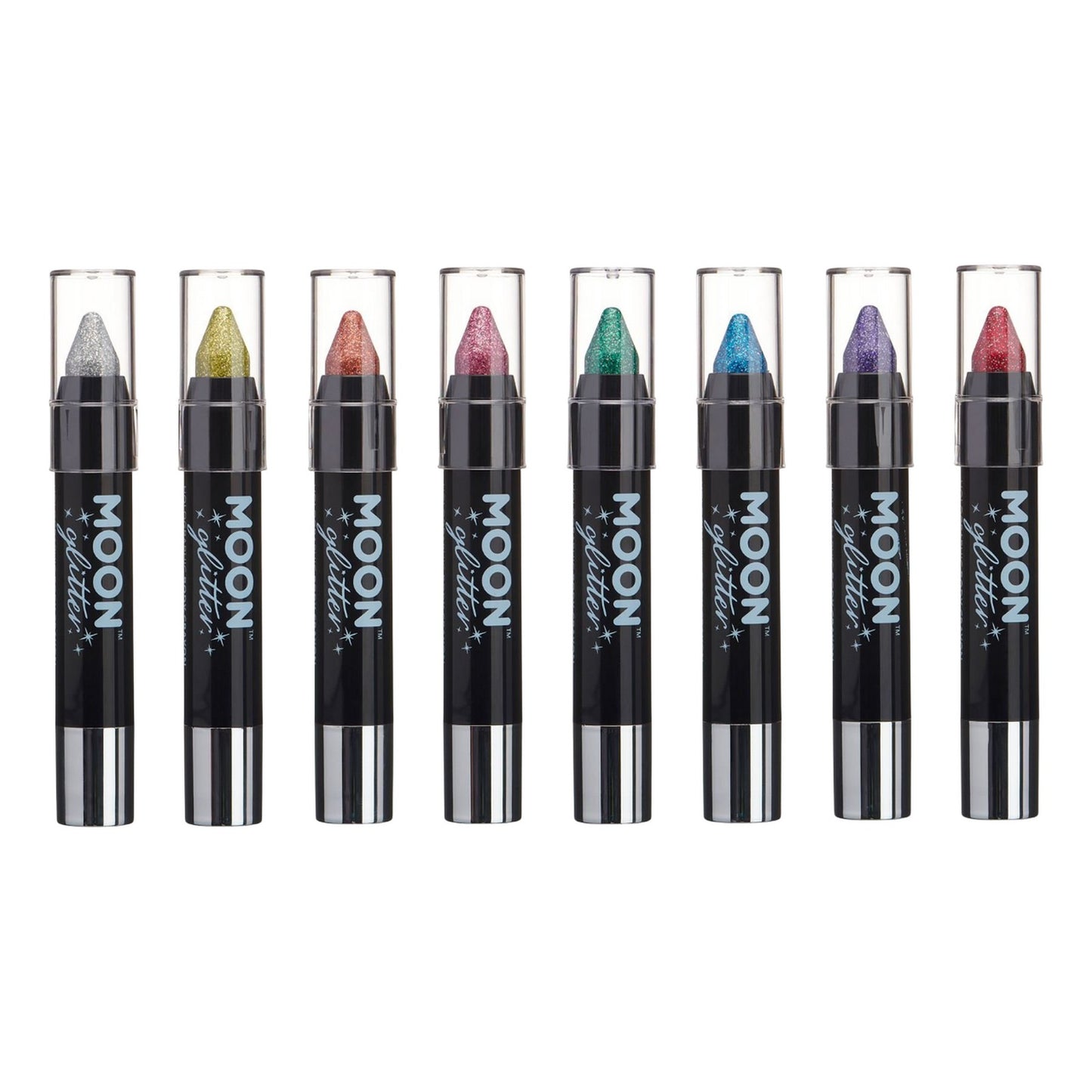 Multicoloured - Front - Moon Glitter Holographic Body Crayons