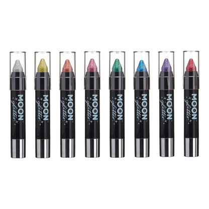Multicoloured - Front - Moon Glitter Holographic Body Crayons
