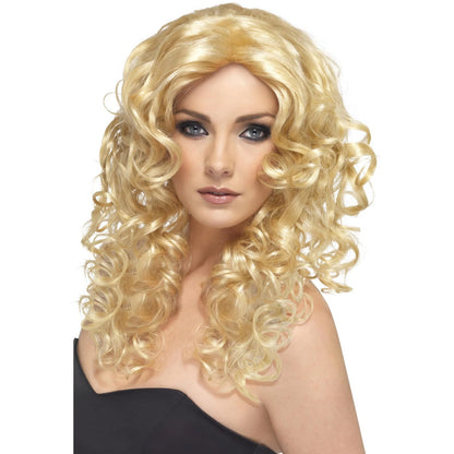 Blonde - Front - Smiffys Womens-Ladies Glamour Wig