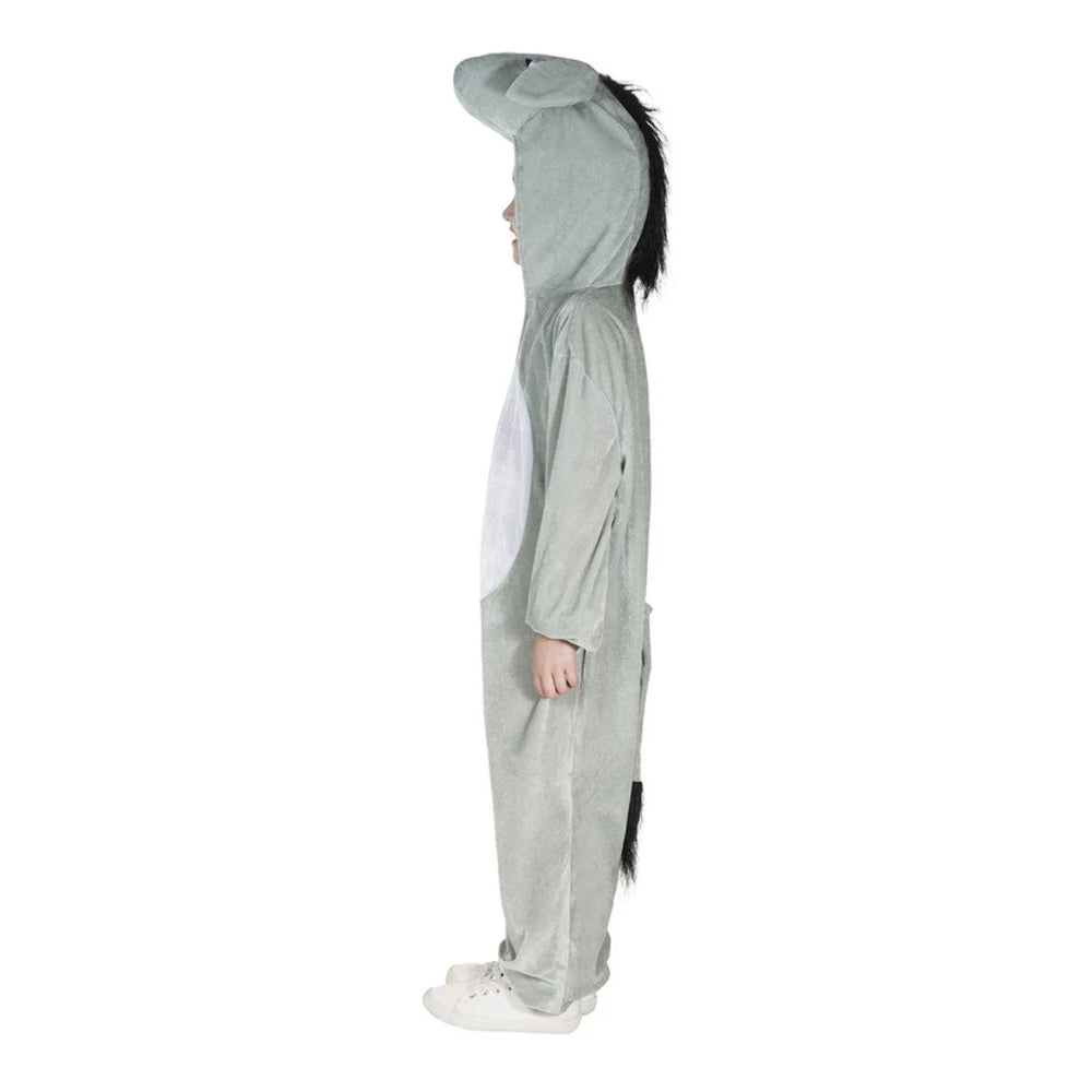 Grey-White - Side - Smiffys Childrens-Kids Donkey Costume