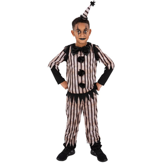 Black-White - Front - Smiffys Boys Vintage Clown Costume Set