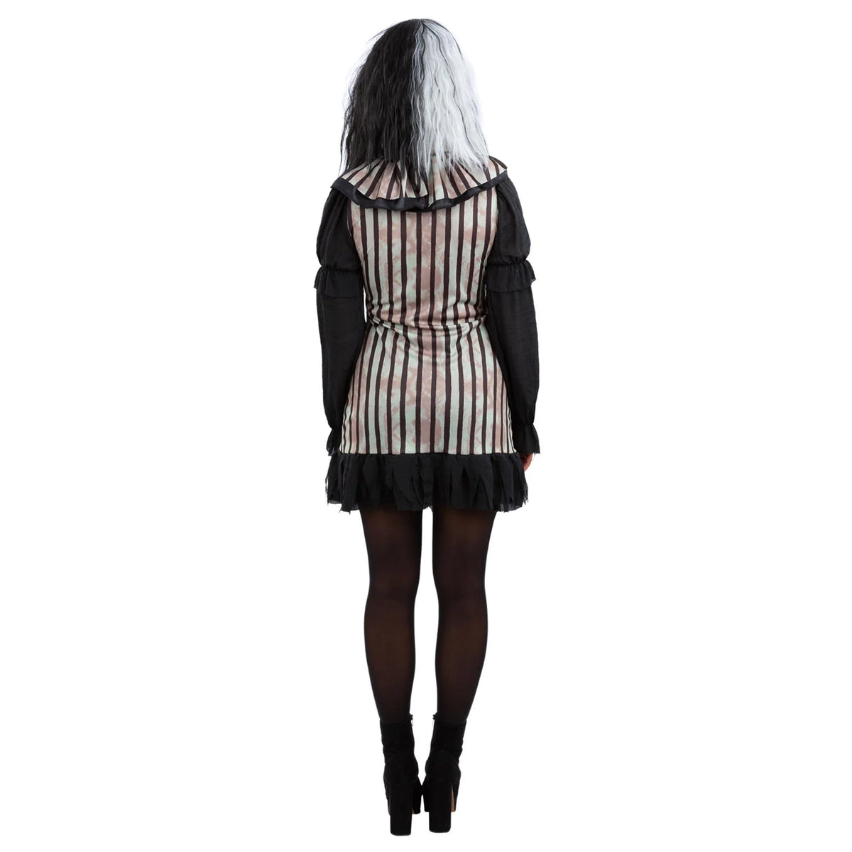 Black - Back - Smiffys Womens-Ladies Vintage Clown Costume Set