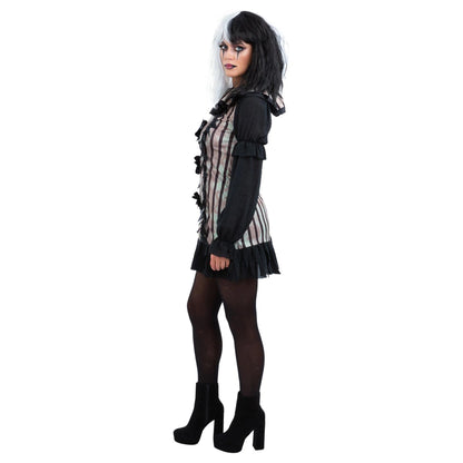 Black - Side - Smiffys Womens-Ladies Vintage Clown Costume Set