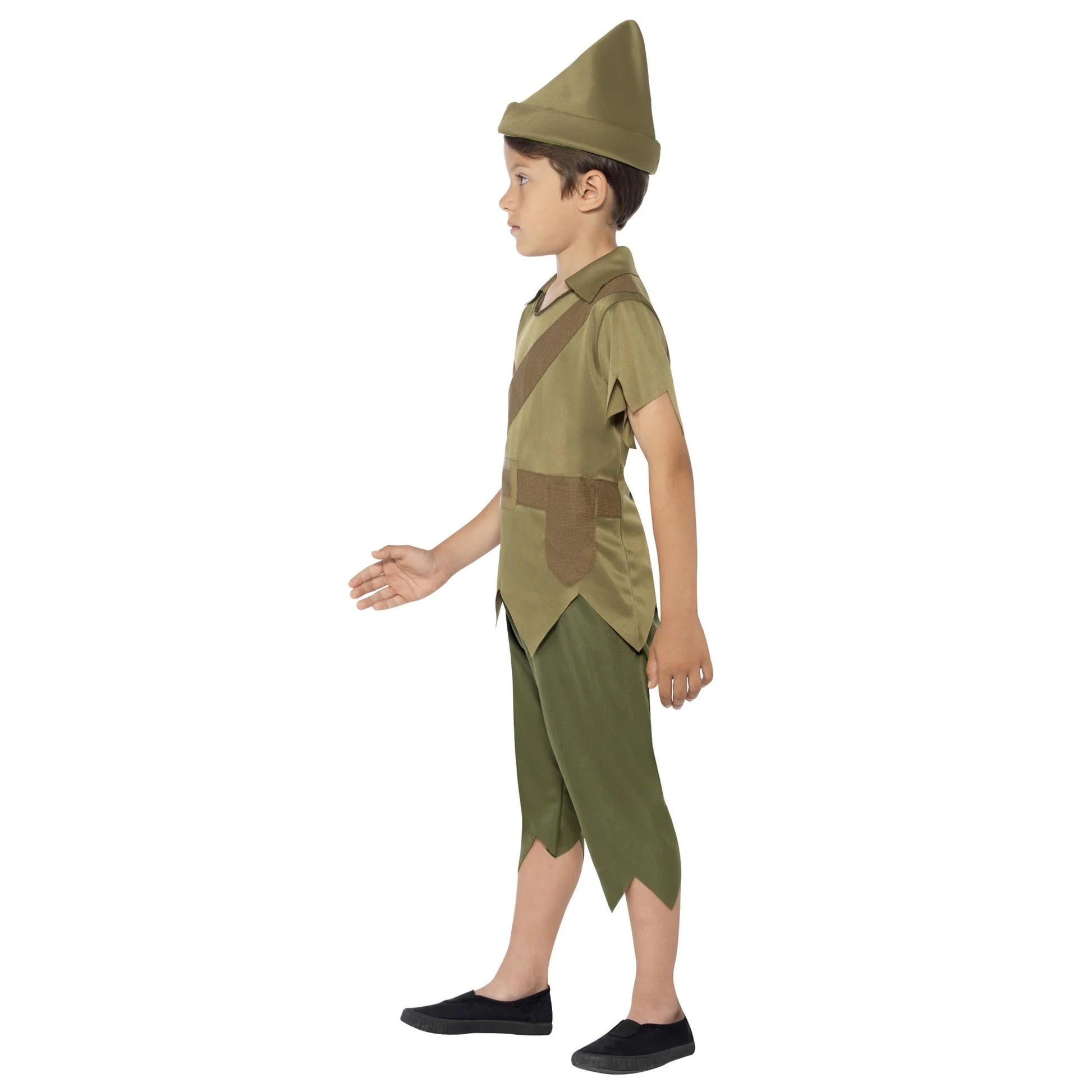 Green - Side - Robin Hood Childrens-Kids Costume Set