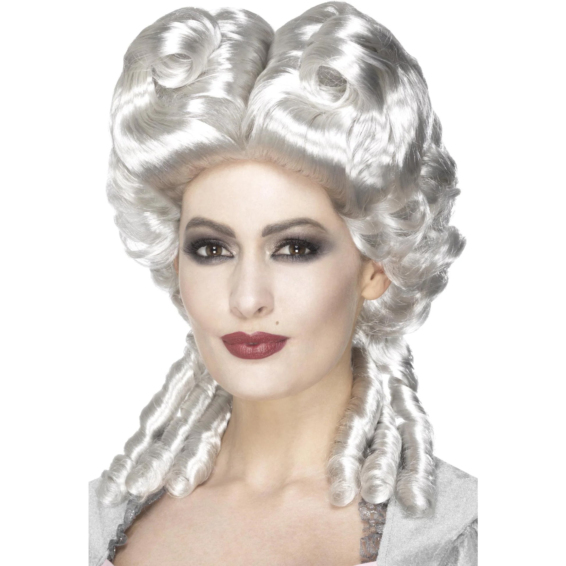 White - Front - Smiffys Womens-Ladies Deluxe Marie Antoinette Wig