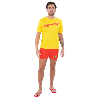 Yellow-Red - Front - Baywatch Mens Contrast Costume Set